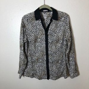 Chico’s LEOPARD-PRINT CAROLINE SHIRT no iron 8/10